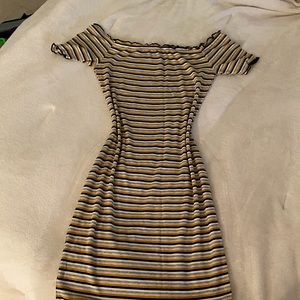 Stripped midi dress